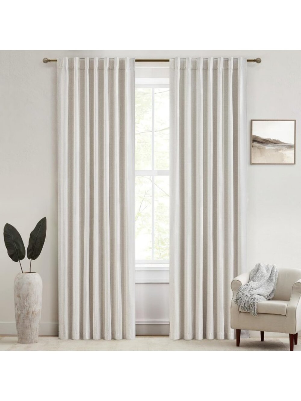 84-Inch Blackout Curtains Set - Thermal Insulated, Cute Nursery Drapes, Cream
